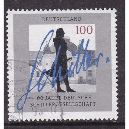 Germany 1995 German Schiller Society 100pf fine used SG 2631 VGC