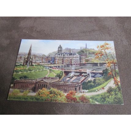 1940s Art Postcard - Edinburgh from Castle - Artist / A58