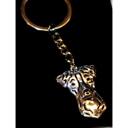 JACK RUSSELL TERRIER DOG KEY RING WITH KEY CHAIN & VELVET GIFT BAG