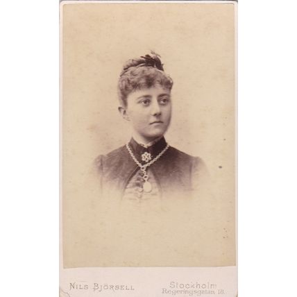 VICT. CDV PHOTO -HILMA STRANDBERG BY NILS BJORSELL, STOCKHOLM