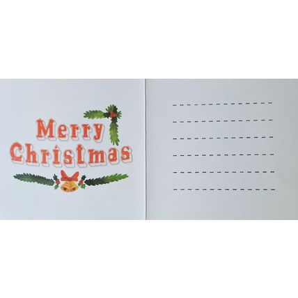 Handmade Diamond Art Christmas Card with Boston Terrier Dog Size 6" x 6"