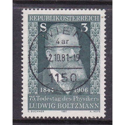 AUSTRIA 1981 75th DEATH ANNIV BOLTZMANN USED SG1905