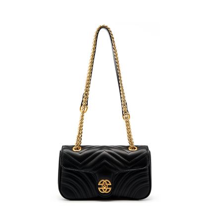 Genuine Leather Women Shoulder Purses Ladies Top Handle Handbag Black