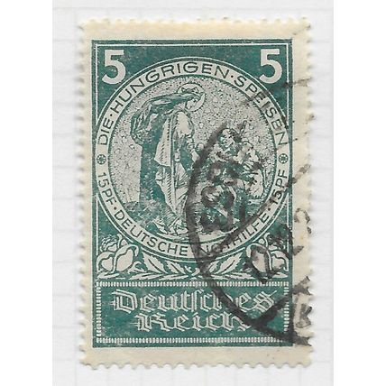 EMPIRE GERMANY 1924 CHARITY ST ELIZABETH FEED HUNGRY FOOD HUNGER 5Pf Mi 351 CDS