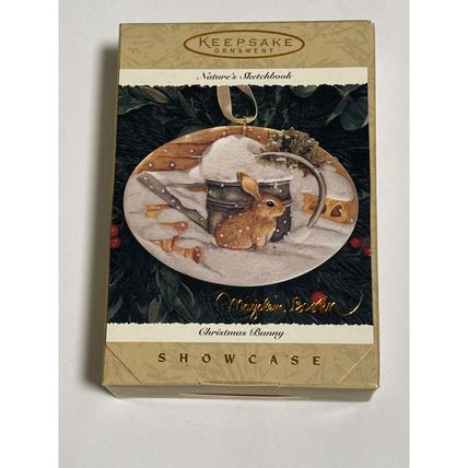 Vintage 1996 Hallmark Bunny Nature's Sketchbook Keepsake Christmas Ornament