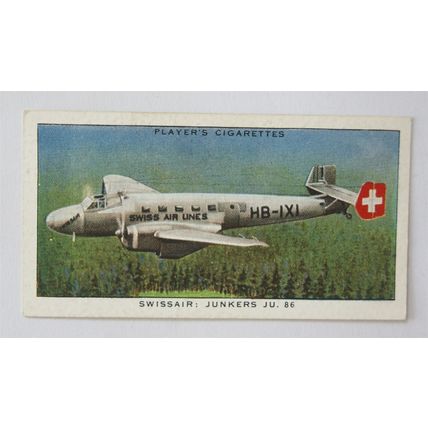 1936 John Player's International Air Liners 33 Swissair Junkers Ju. 86