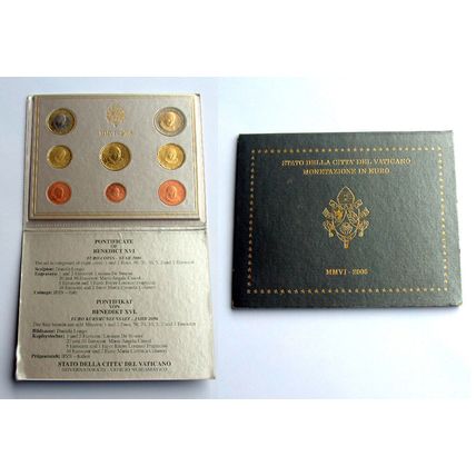 Vatican 2006 - Set of 8 Euro Coins (BU) .. 'VERY RARE'