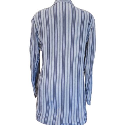 Luisa Calvino Jacket Collezione Blue Grey Stripes Vintage Blazer 10 UK