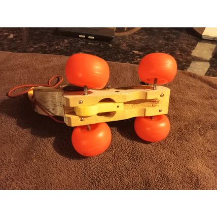 Old Vintage Original Fisher Price Snoopy # 693 7 1/2" Long Working 1966