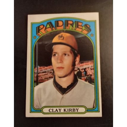 Topps 1972 # 173 Clay Kirby Pitcher San Diego Padres 6.0 Excellen Mint Condition