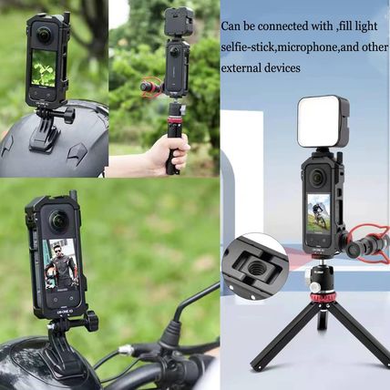 Aluminum Frame Cage Sticky Lens Guard Set Screen Protector for Insta360 X3 X 3 A