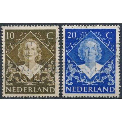 Queen Juliana's Coronation - Netherlands 1948 - FH - MiNr 509/10 (A)