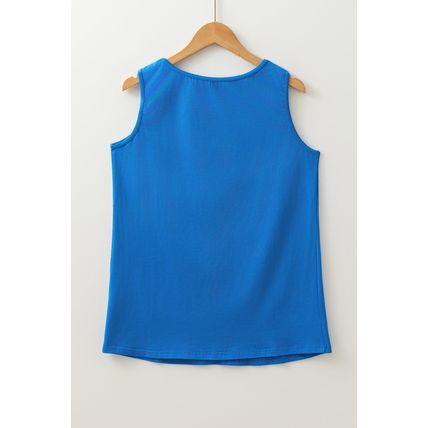 Blue Sun Graphic Casual Tank Top