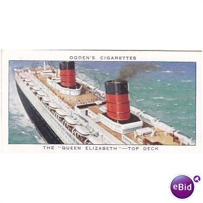 Ogdens Ocean Greyhounds No.26 Queen Elizabeth Top Deck