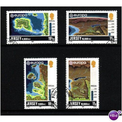 JERSEY 1982 EUROPA HISTORICAL EVENTS SG 289/292 SET 4 VALS FINE USED