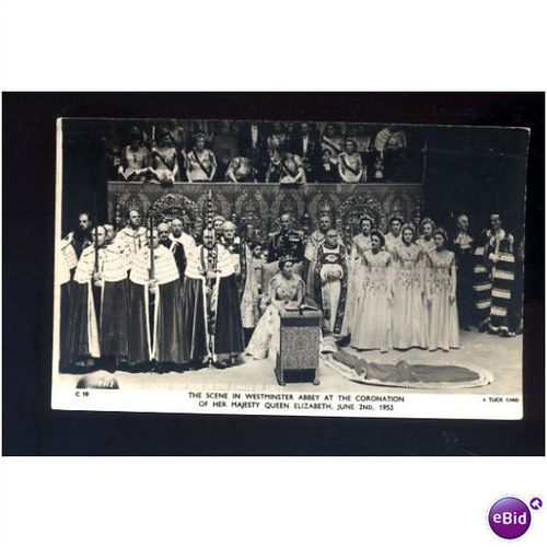 Royalty 1953 CORONATION Abbey Scene Postcard by Tuck (C 10)