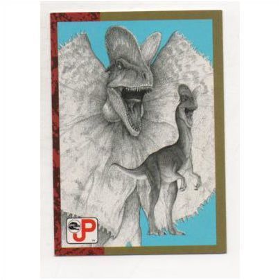 1993 Jurassic Park Universal City Studios Collector Card No.78 Dilophosaur