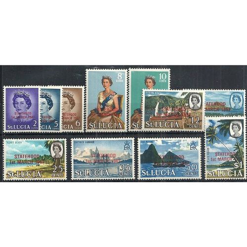 St Lucia 1967 Statehood Set SG229-239 Mounted Mint ..