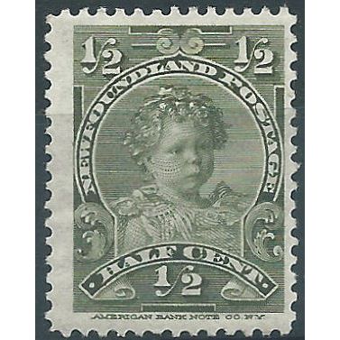 Newfoundland 1897 SG53 1/2c Olive Mounted Mint .. ..