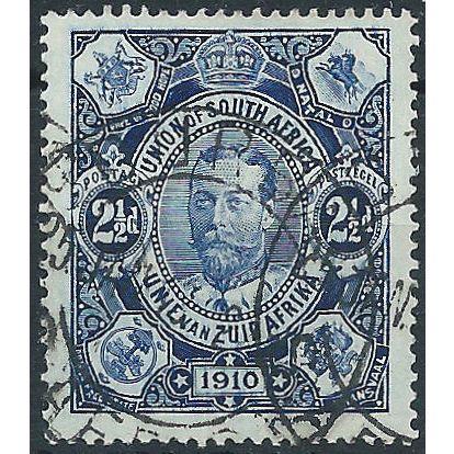 South Africa 1910 SG1 2 1/2d Deep Blue Fine Used....