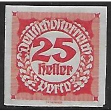 Po Mi 97 (*): 25 h. red Postage Due Stamp: Numeral.