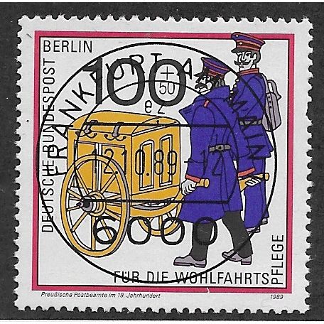 BERLIN -1989 100pf + 50pf 'POSTAL HISTORY' FINE USED (EBID54-619)