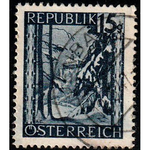 Austria 1946 Landscapes 15g Used Stamp.