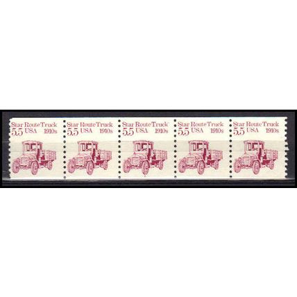 2125 5.5c Star Route Truck Fine MNH Dry Gum PNC 1/5 X0388