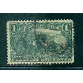 Used 285 1c Marquette on the Mississippi Almost Very Fine C0166