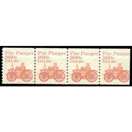 1908 20c Fire Pumper Very Fine MNH Dry Gum CNP+2 Left 10 G0307