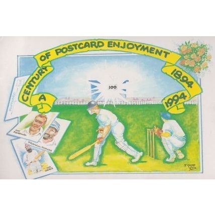 Yorkshire Leeds Cricket Team 1994 Card Fayre Advertising Postcard