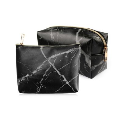 Mirabella 4 in 1 Marbled Cosmetic Bags[ Marbled Black ]