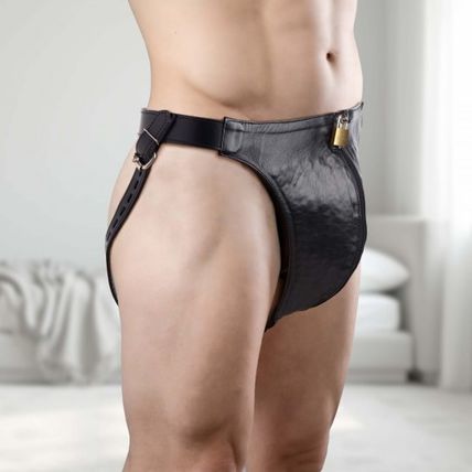 Spiked Leather Confinement Jockstrap Strict Leather Bondage S&M One Size Fits Mo