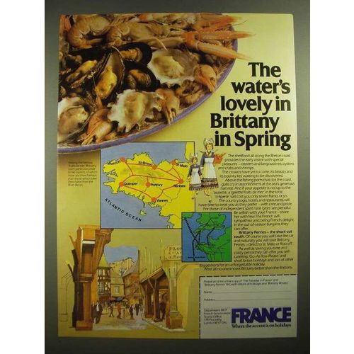 1980 France Tourism Ad - The Water's Lovely in Brittany in Spring
