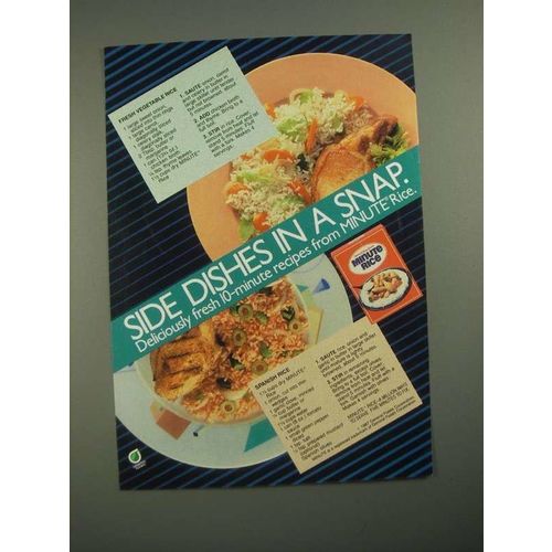 1987 Minute Rice Ad - Fresh Vegetable Rice and Spanish Rice recipes