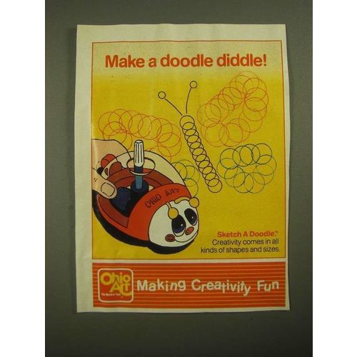 1987 Ohio Art Sketch a Doodle Ad - Make a Doodle Diddle