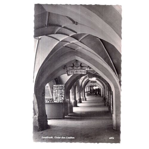 UNTER DEN LAUBEN, INNSBRUCK ,unused vintage postcard =