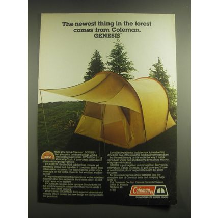 1981 Coleman Genesis Tent Ad - The newest thing in the forest