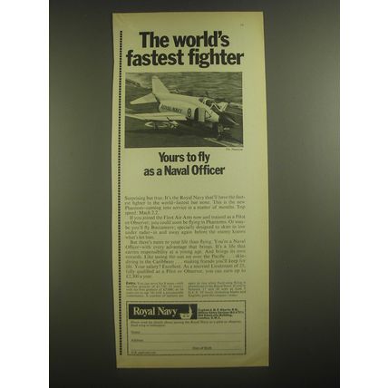 1967 British Royal Navy Ad - The world's fastest fighter yours to fly