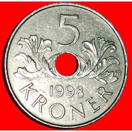 Ⰶ ORDER (1998-2017): NORWAY ★ 5 CROWNS 1998 DISCOVERY COIN!★LOW START★NO RESERVE