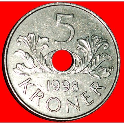 ORDER (1998-2017): NORWAY ★ 5 CROWNS 1998 DISCOVERY COIN!★LOW START★NO RESERVE