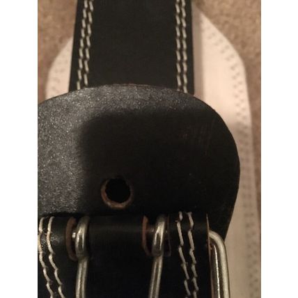 VALEO Leather Weightlifting Belt Strength Training Black