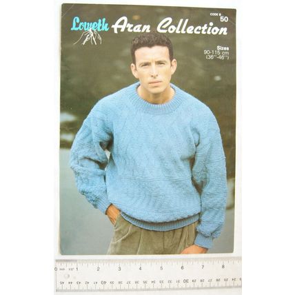 Vintage: Loweth No. 50 man's sweater, aran