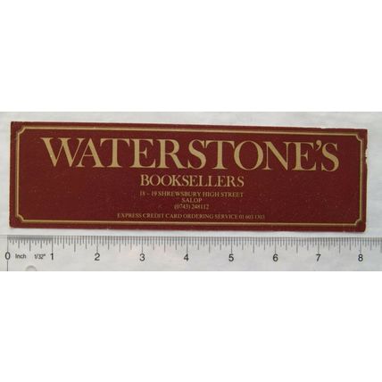 Vintage bookmark - Waterstone's Booksellers, Shrewsbury High Street