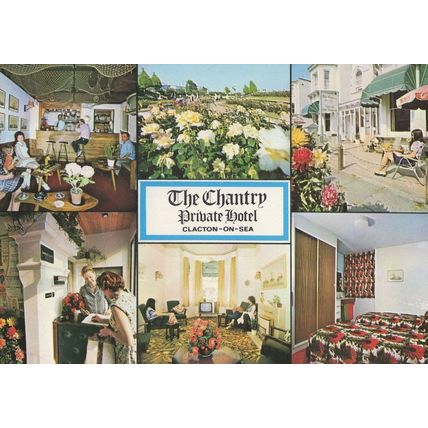 Chantry Hotel Clacton On Sea Vintage B&W Television Essex Postcard