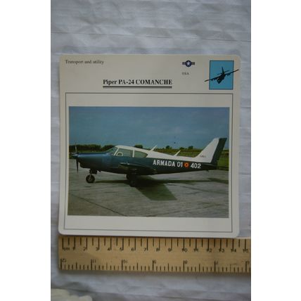 Piper PA-24 Comanche - USA - Transport & Utility - Collectors Club Card
