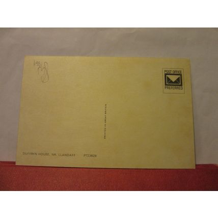 DUFFRYN HOUSE, near LLANDAFF, Wales. unused vintage postcard dated 1969 /