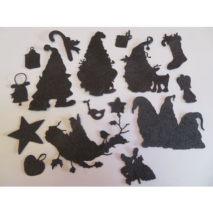 Tattered Lace Christmas Gonks Die Cuts in Black