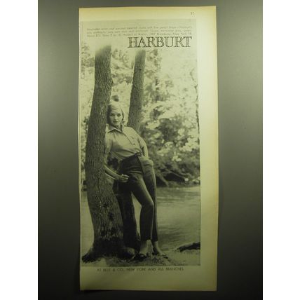 1958 Harburt Fashion Ad - Washable Orion and worsted tapered slacks