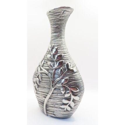 Light Grey Bottle Vase Ceramic 24 CM Decorative Gift Home Decor Flowers